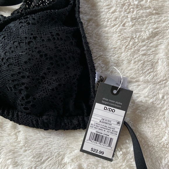 NWT Black Lace Bikini Top - Picture 3 of 3